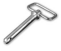 HITCH PIN 1/4" DIAMETER X 4-3/8" LENGTH PACK OF 1 ZINC PLATED STEEL 