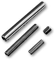 10X  Slotted Spring Roll Pin  1/16 x 7/16  Zinc Coated High Carbon Steel 